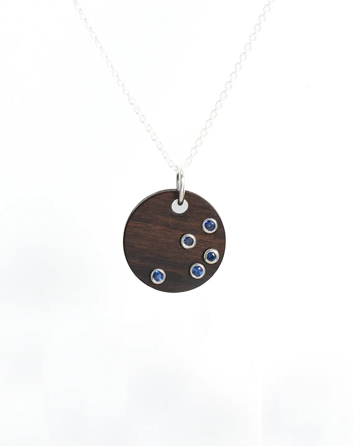 5 BLUE SAPPHIRE ROUND - White Gold