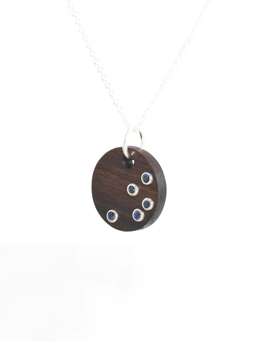5 BLUE SAPPHIRE ROUND - White Gold