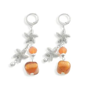 Antica Murrina Earrings MARINE Coral Red