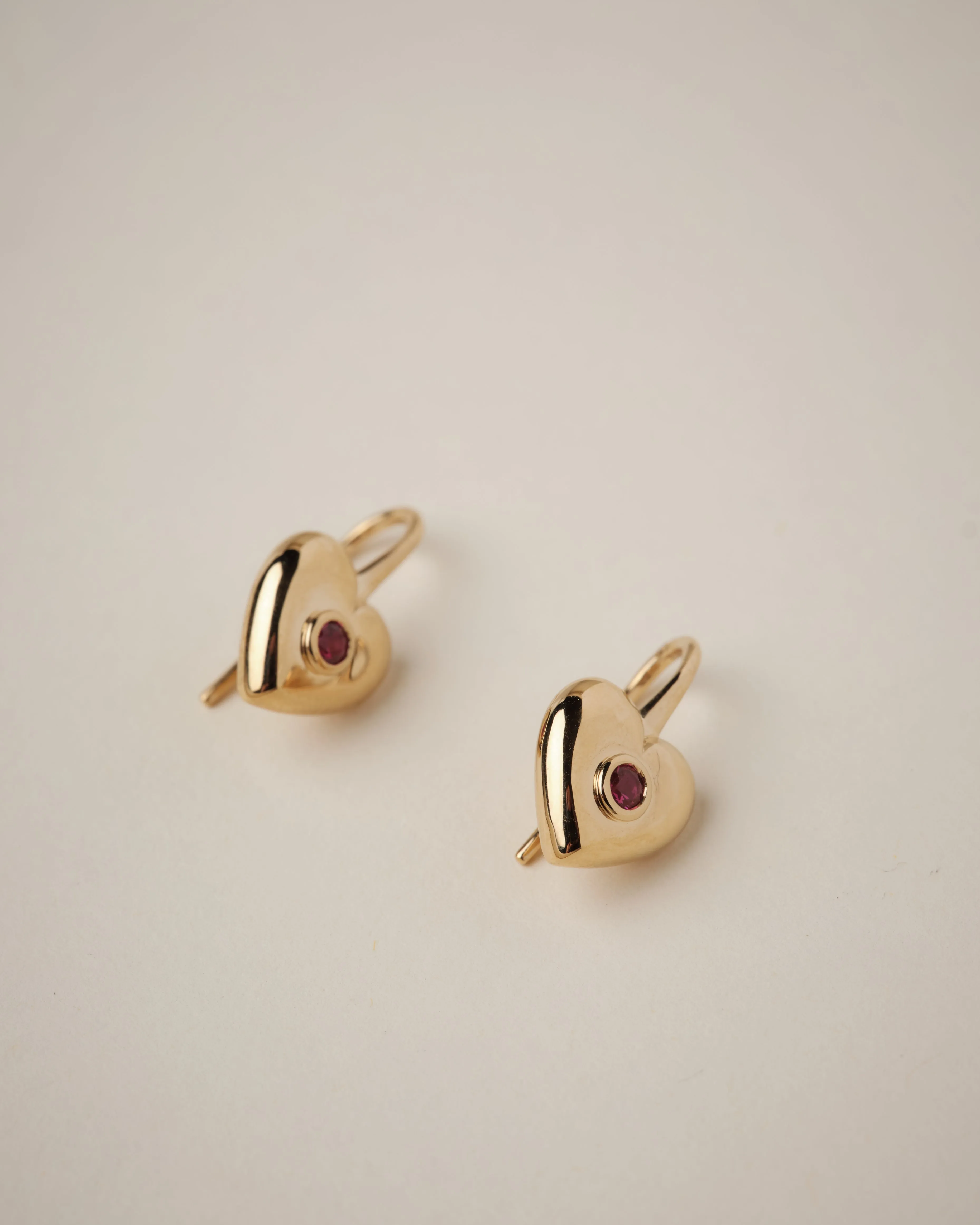 Billie Heart Gem Earrings 14K Recycled Gold Vermeil