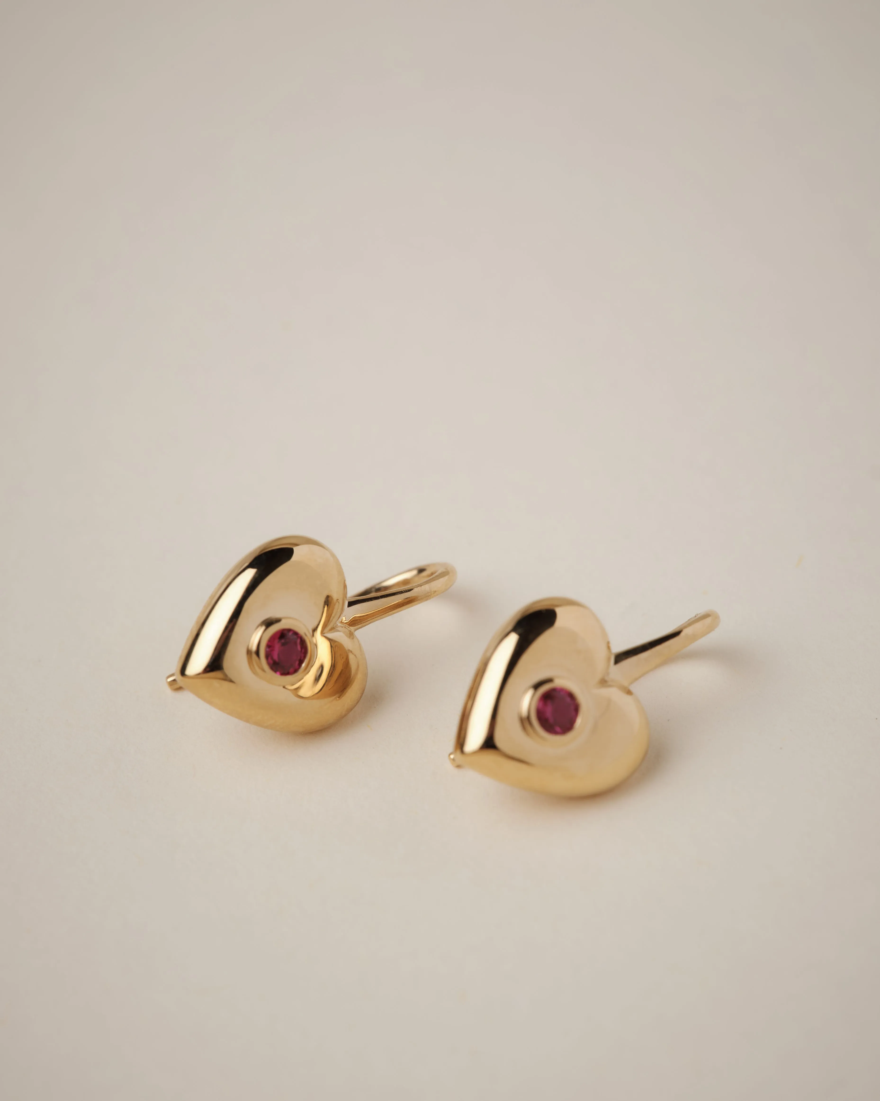 Billie Heart Gem Earrings 14K Recycled Gold Vermeil