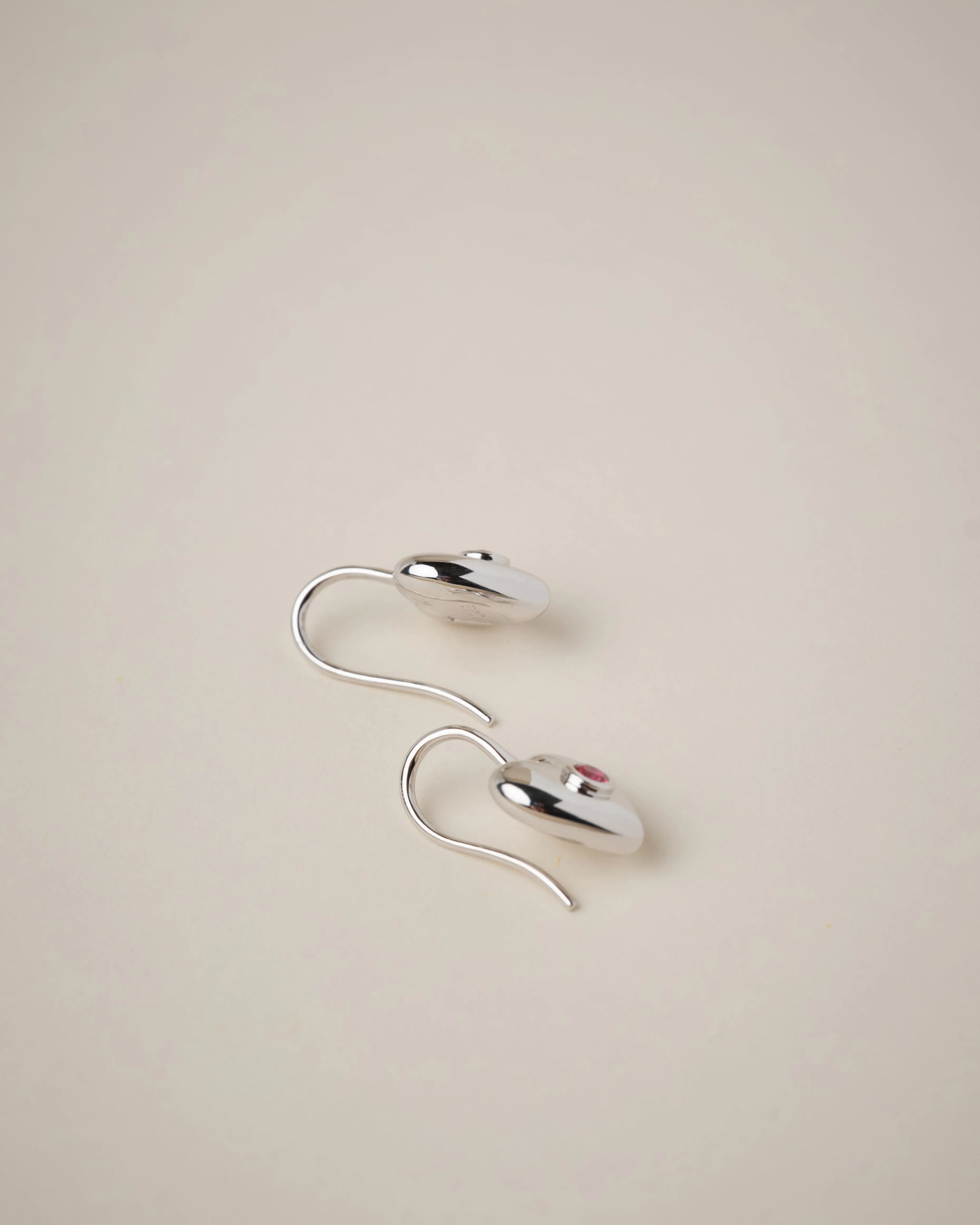 Billie Heart Gem Earrings 925 Recycled Sterling Silver