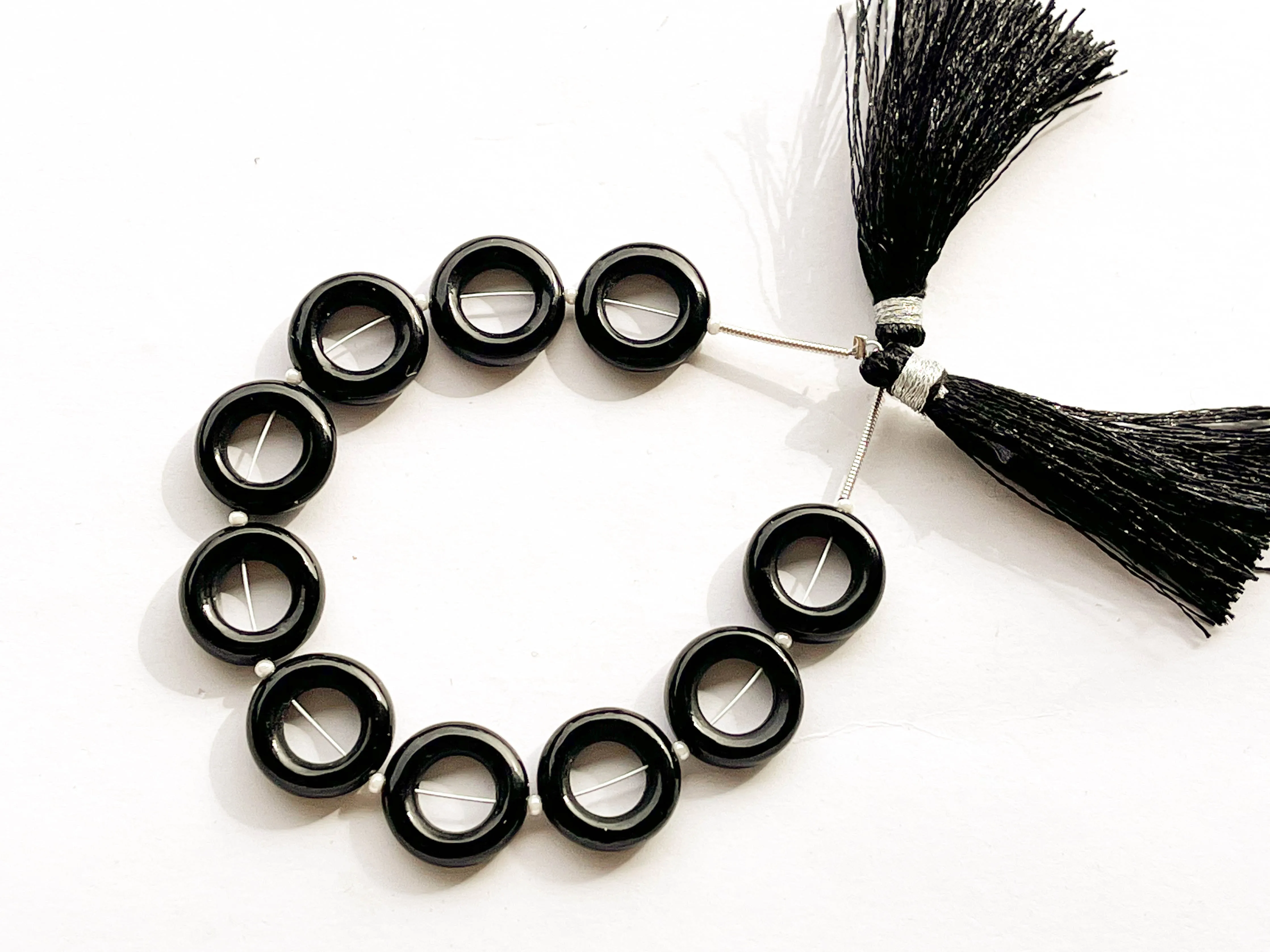 Black Onyx Ring Shape Beads