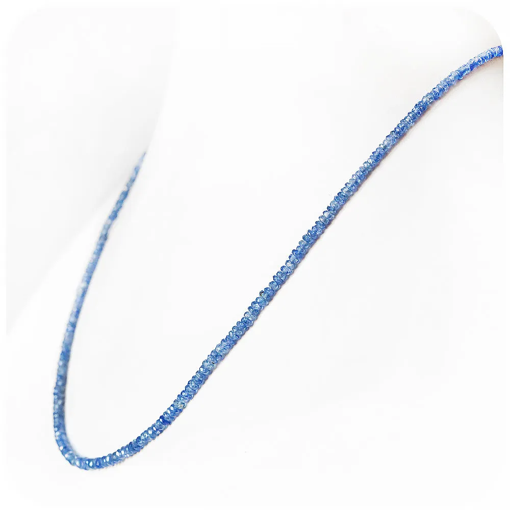 Blue Sapphire Bead Necklace