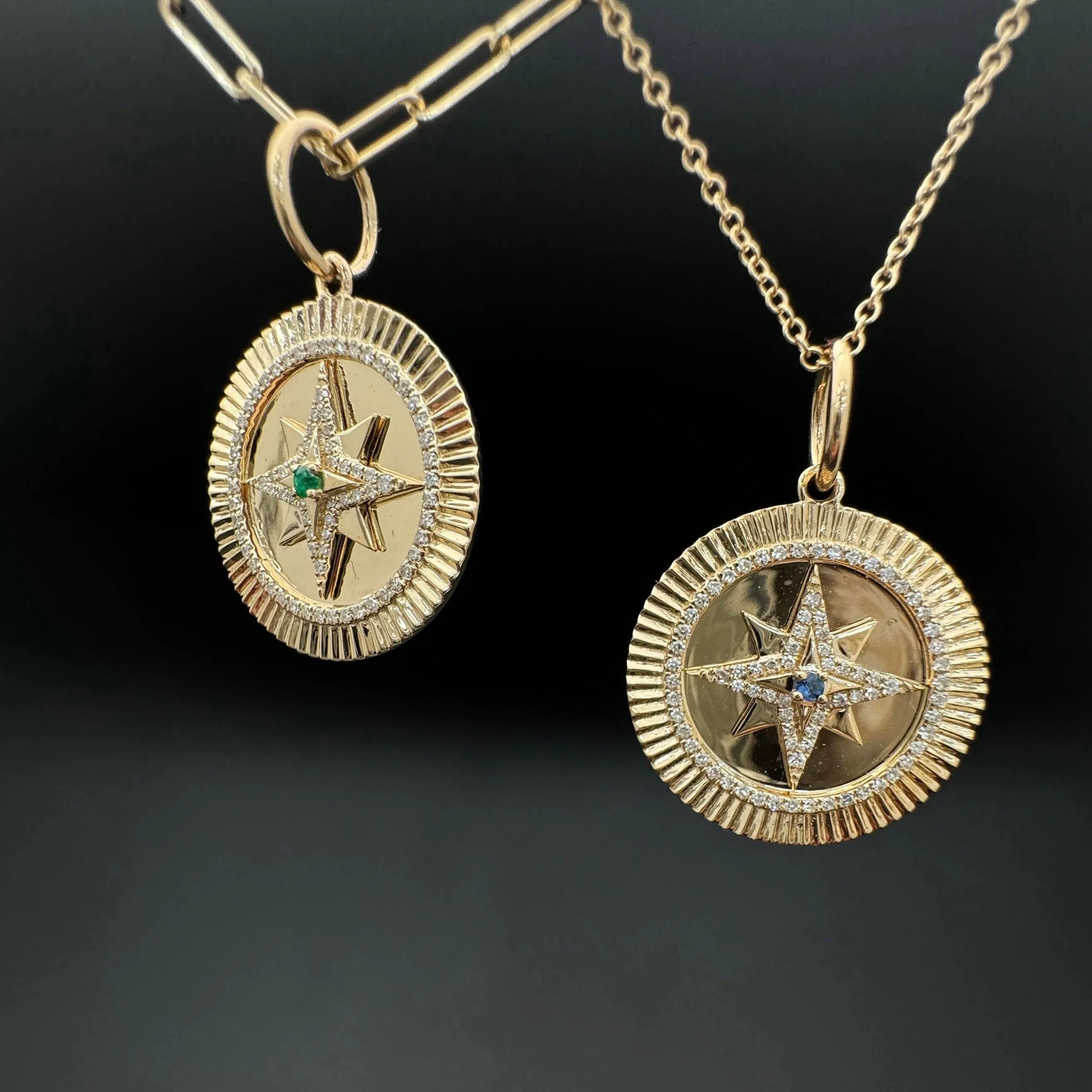 Blue Sapphire Star Pendant