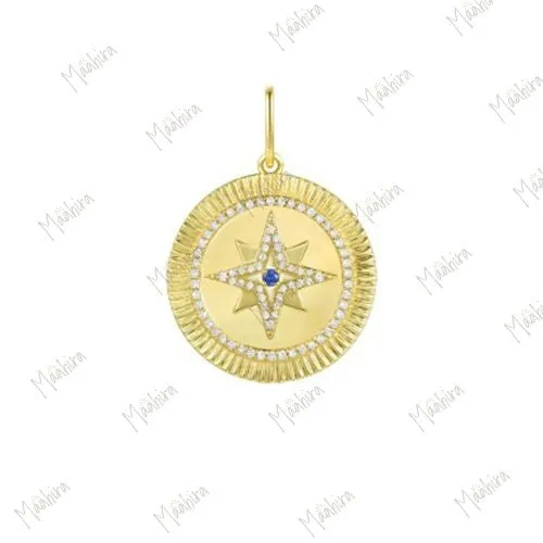 Blue Sapphire Star Pendant