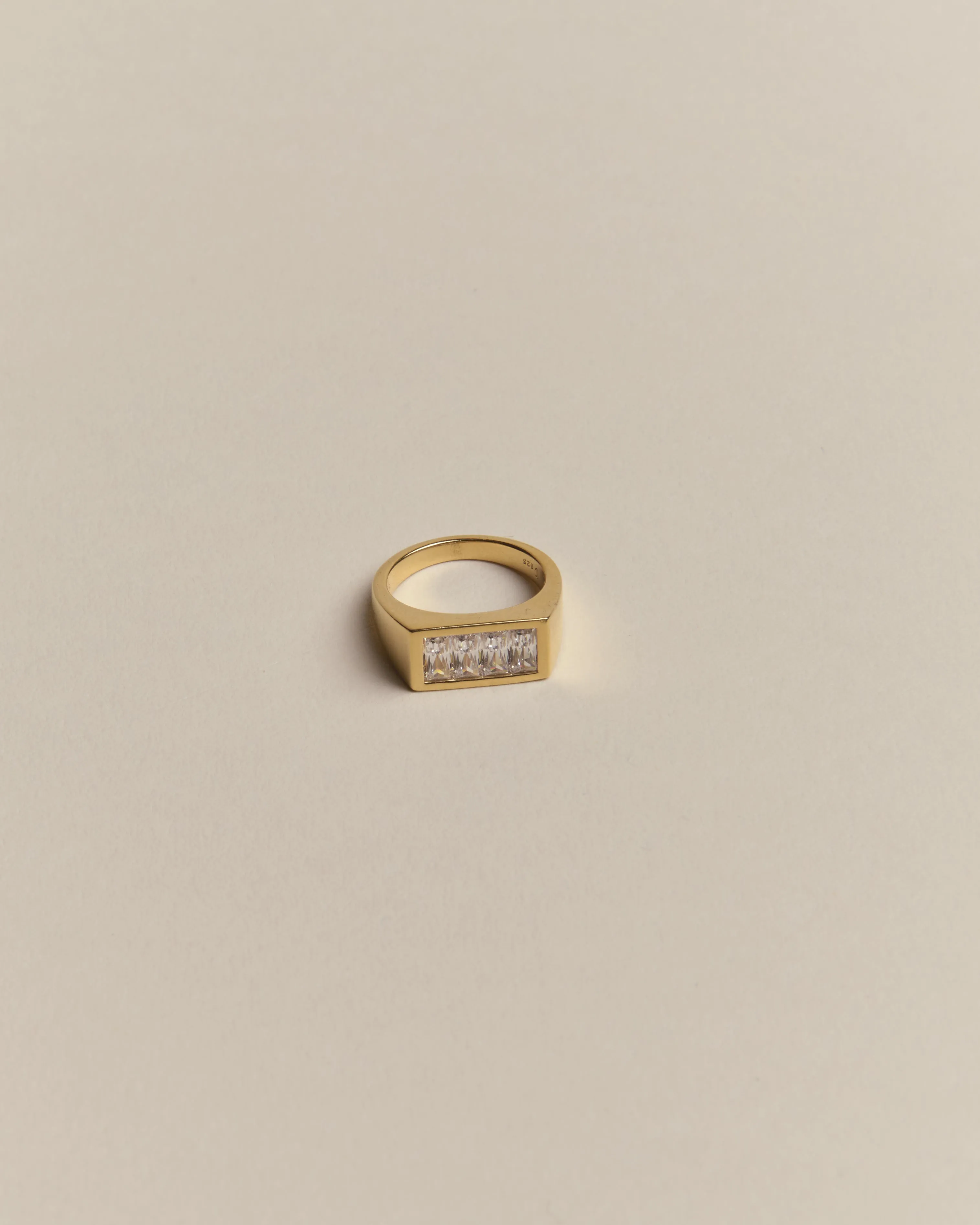 Charlie Rectangle Signet Ring 14K Recycled Gold Vermeil