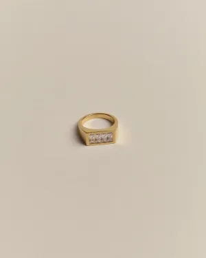 Charlie Rectangle Signet Ring 14K Recycled Gold Vermeil