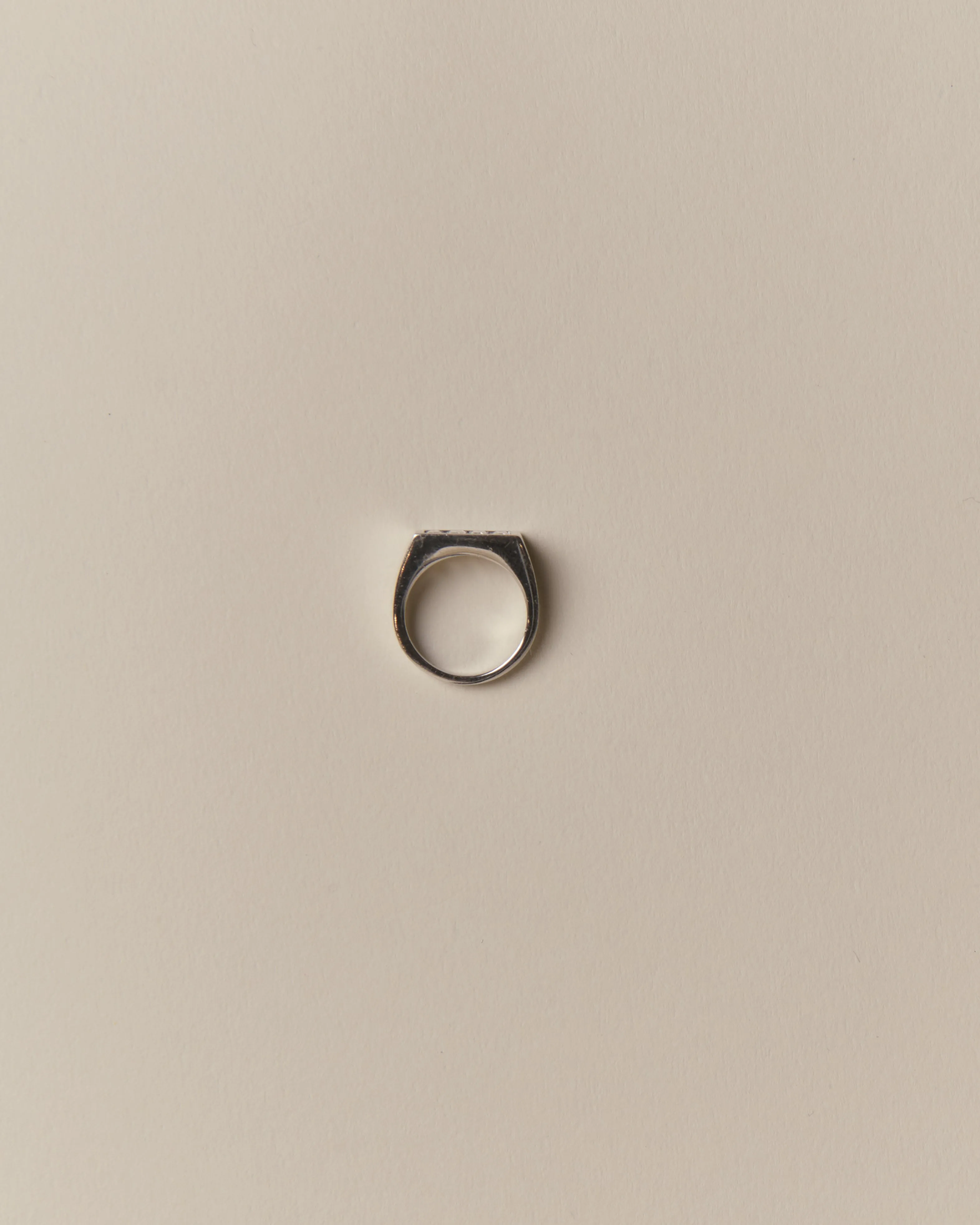 Charlie Rectangle Signet Ring 925 Recycled Sterling Silver