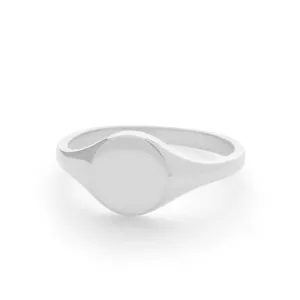 Classic Signet Ring in White Gold