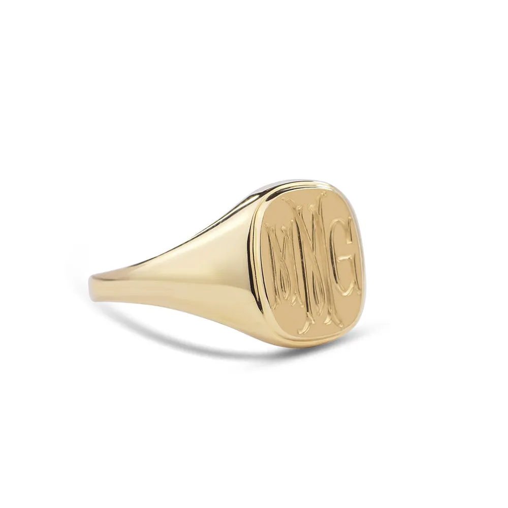Cushion Signet Ring