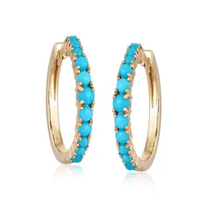Diamond Topaz Hoops Earrings