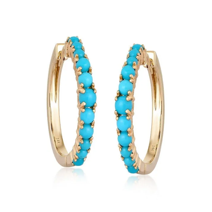 Diamond Topaz Hoops Earrings