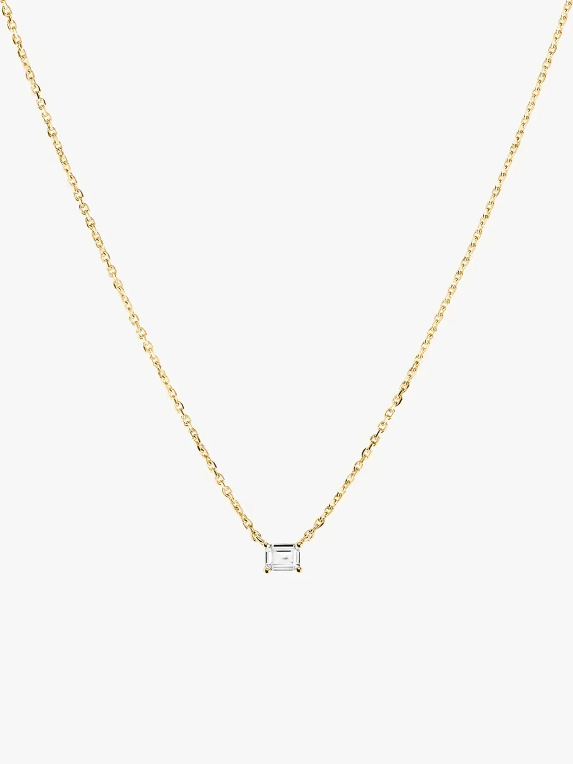 Emerald Cut Sapphire Necklace