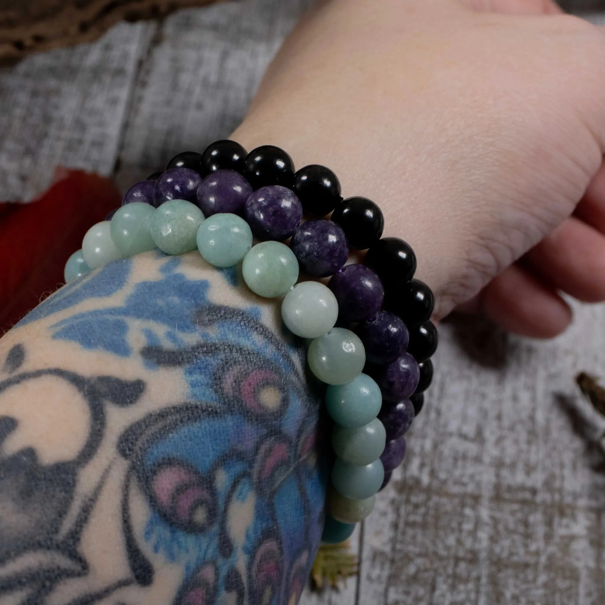 EMF Protection - Crystal Bracelet Intention Set