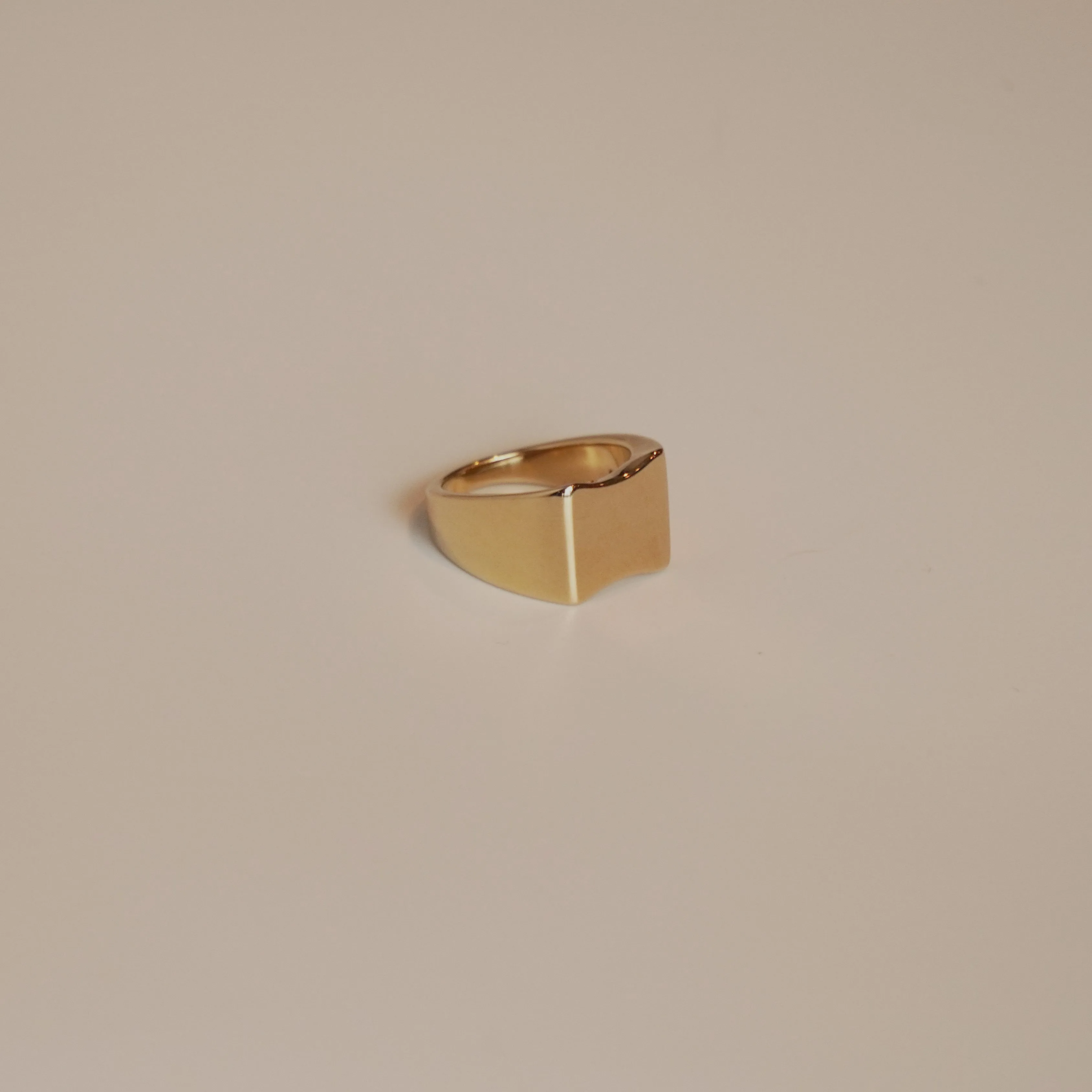 Frankie Signet Ring Recycled 14K Gold Vermeil