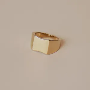 Frankie Signet Ring Recycled 14K Gold Vermeil