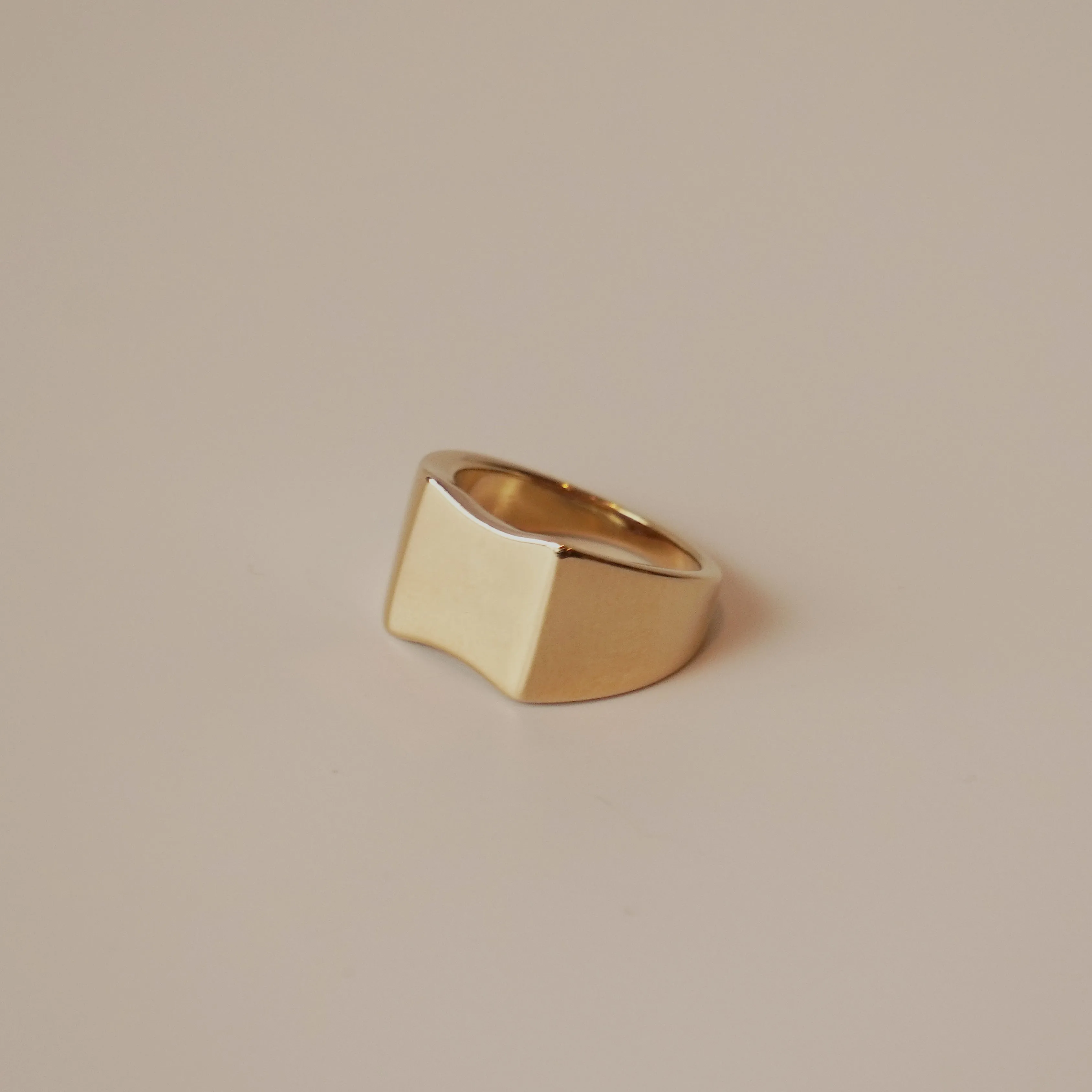 Frankie Signet Ring Recycled 14K Gold Vermeil