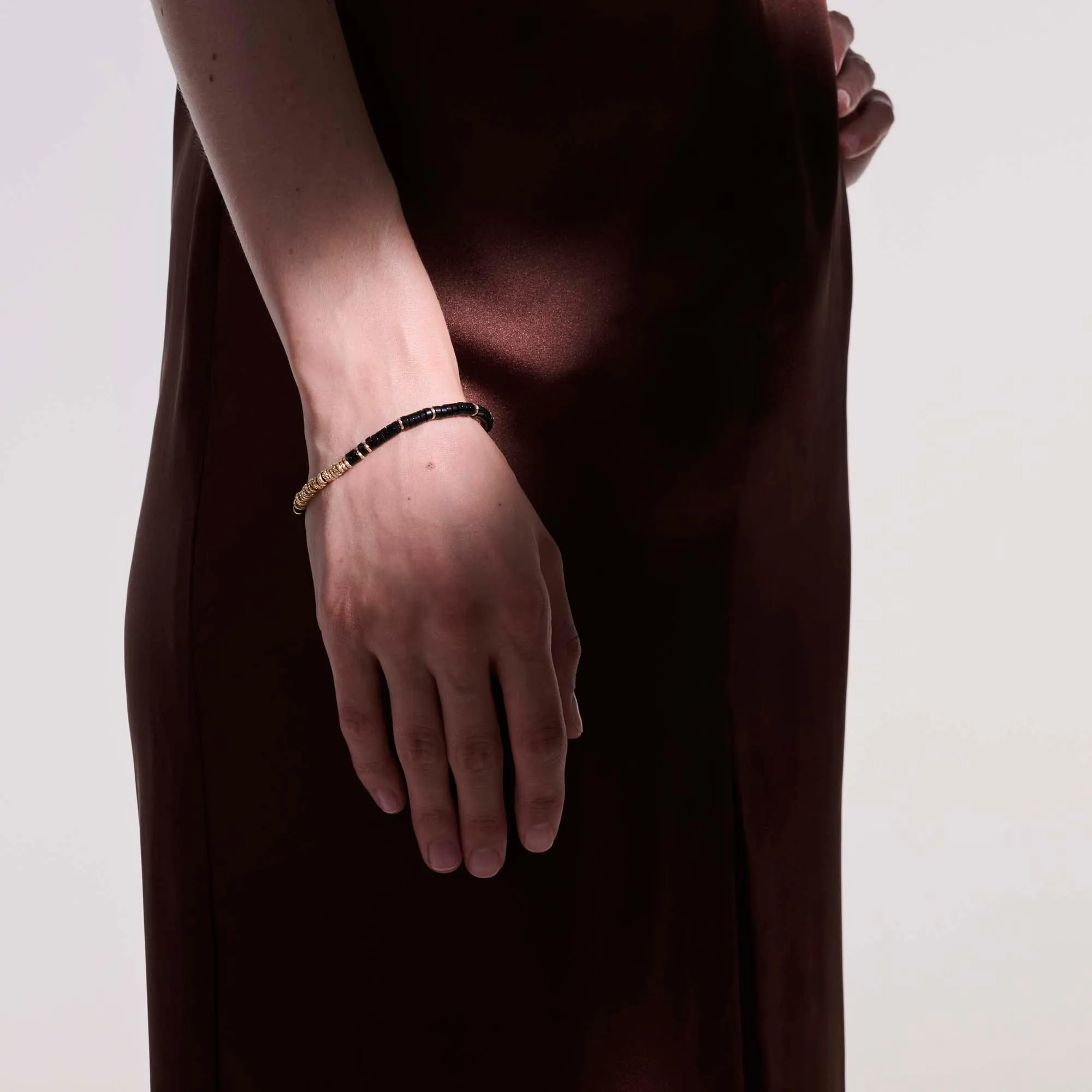 Heishi Bracelet, Gold|BUGGS900984BON