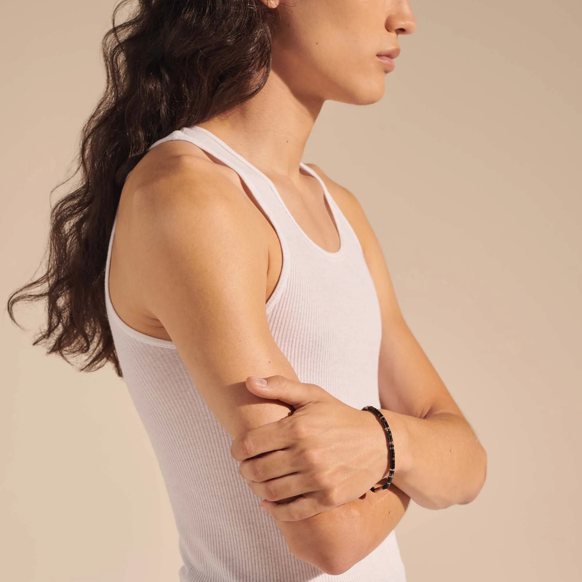 Heishi Bracelet, Sterling Silver|BUS900698BONHE