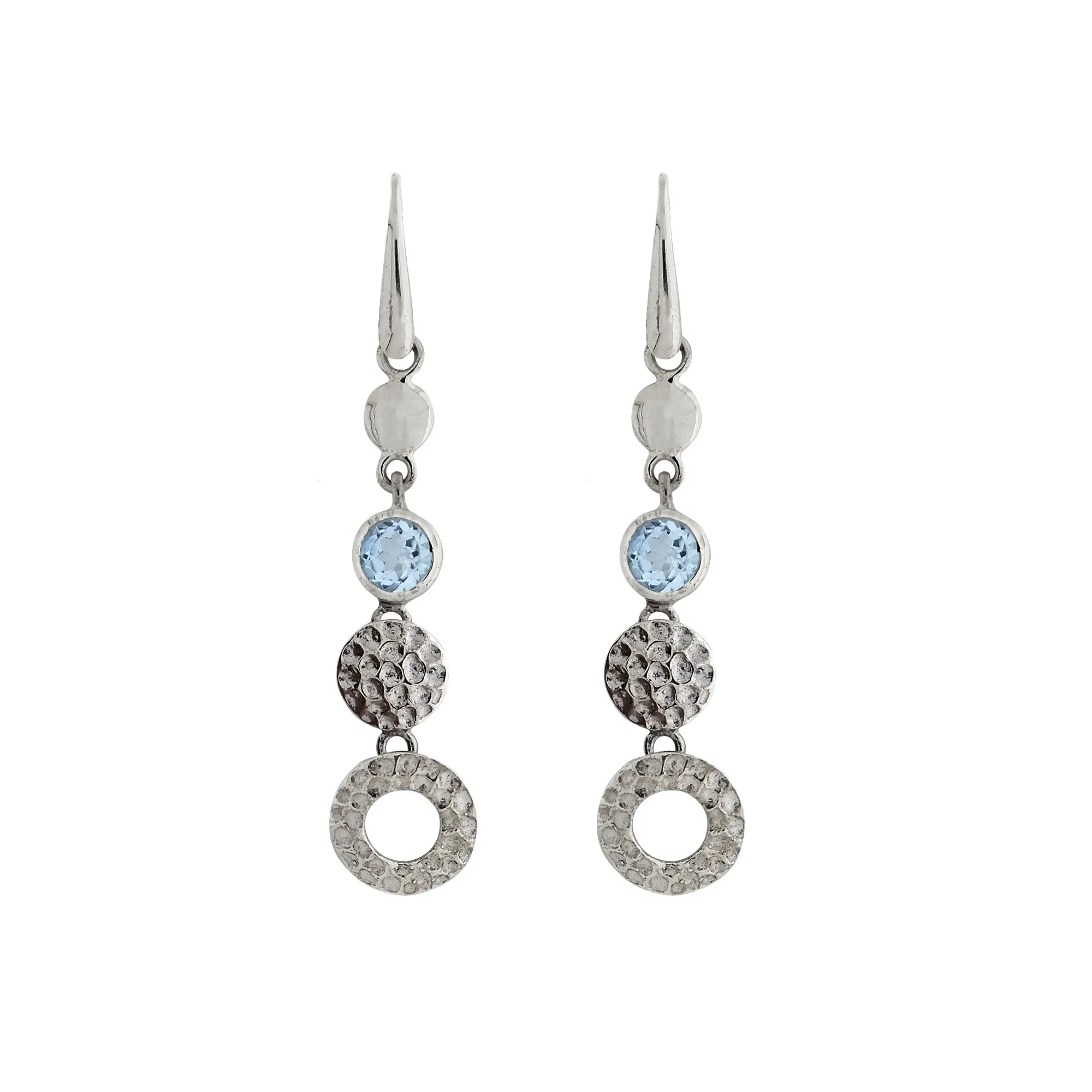 Lakshmi Drop Earrings - Blue Topaz