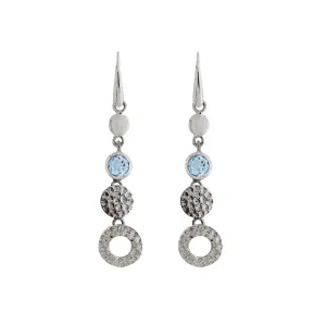 Lakshmi Drop Earrings - Blue Topaz