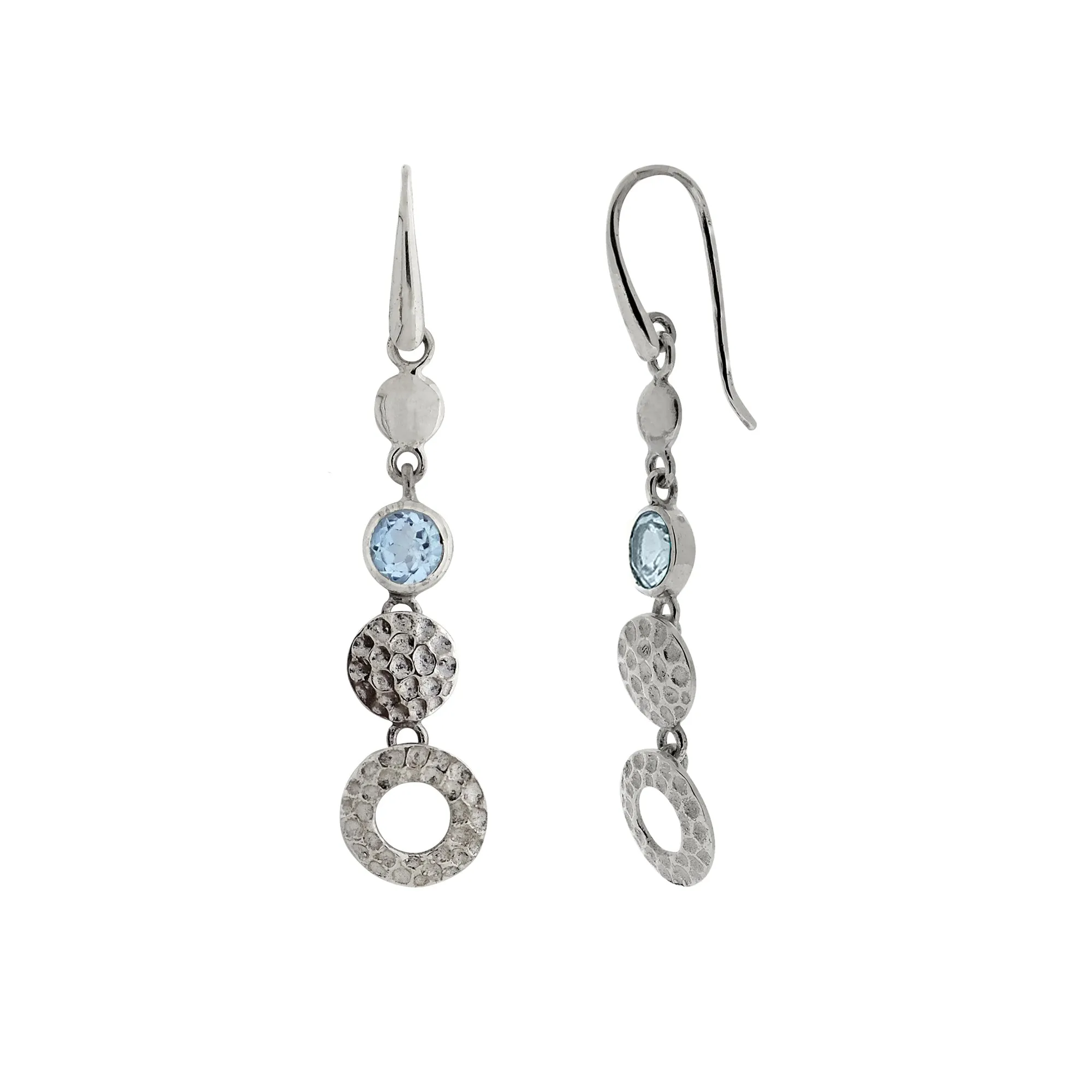 Lakshmi Drop Earrings - Blue Topaz