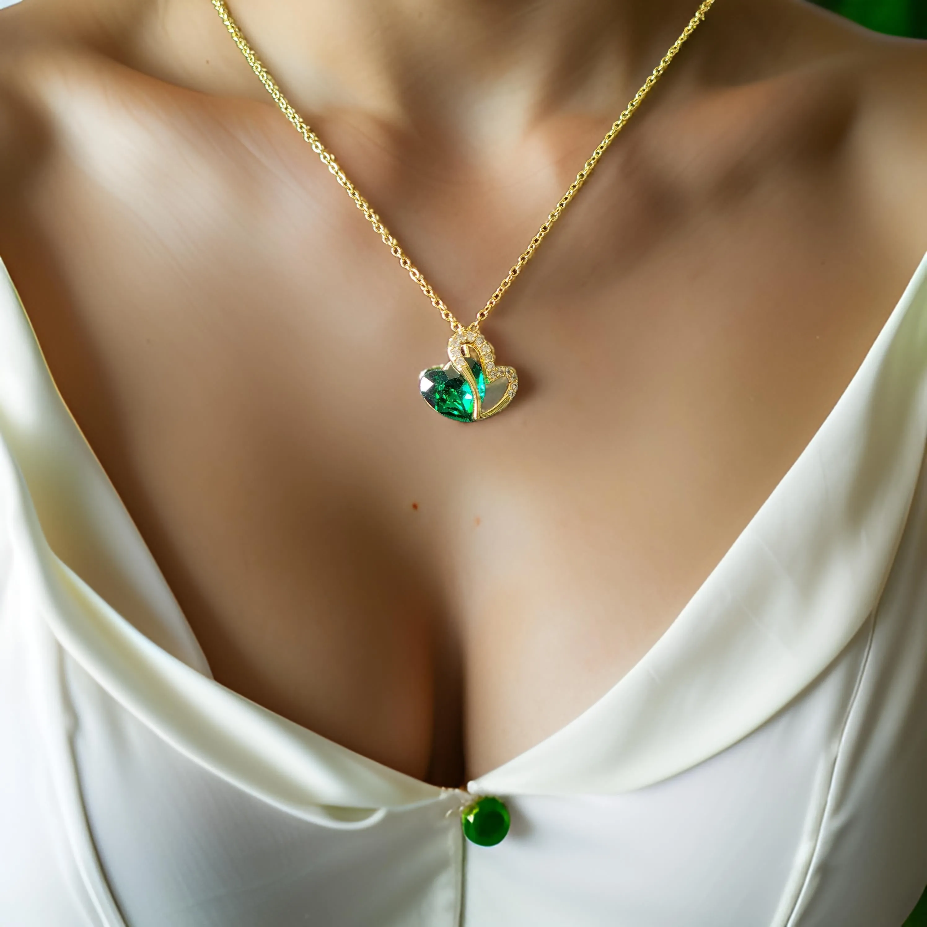 Sapphire Heartbeat Pendant