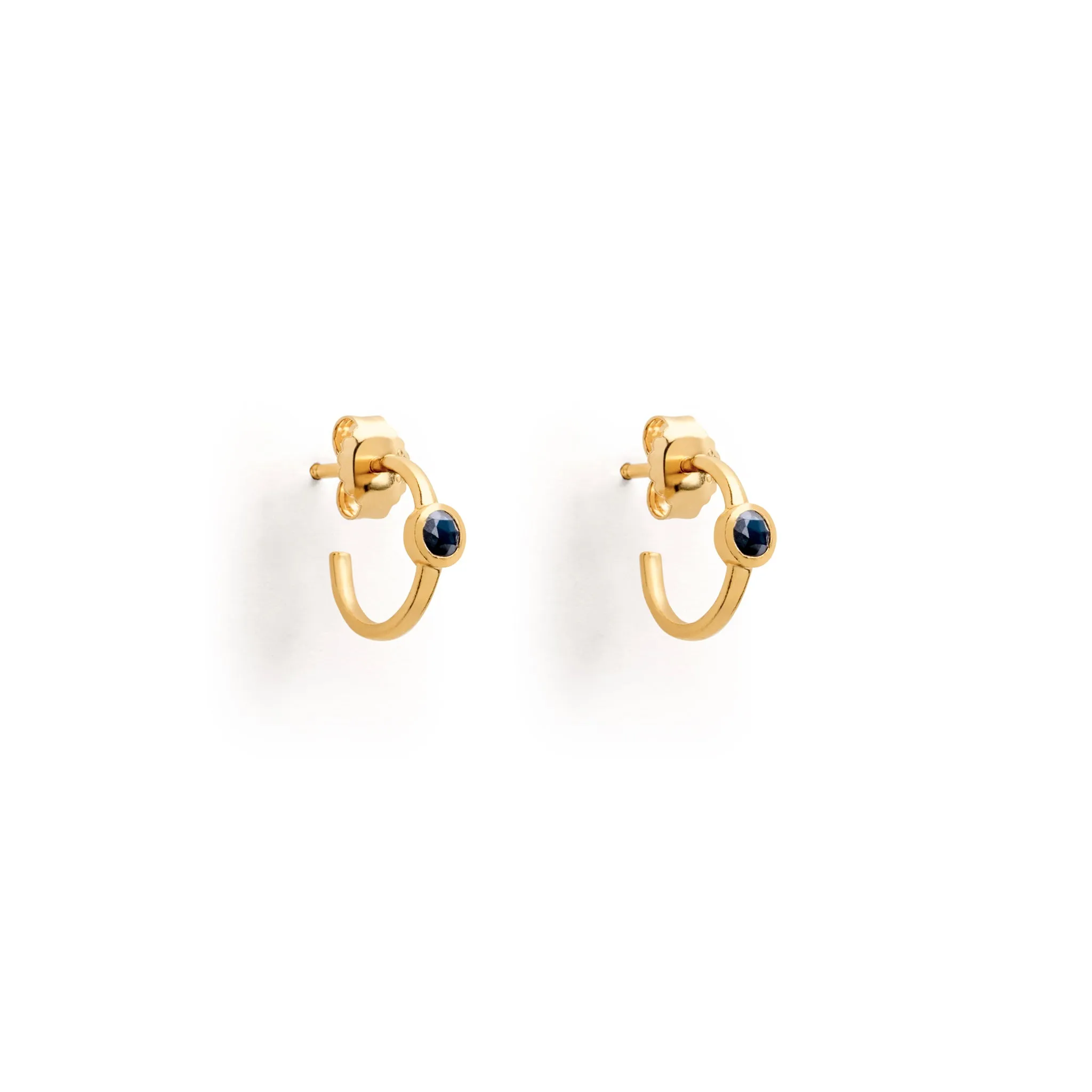 September Sapphire Birthstone Astrea Hoop Earrings